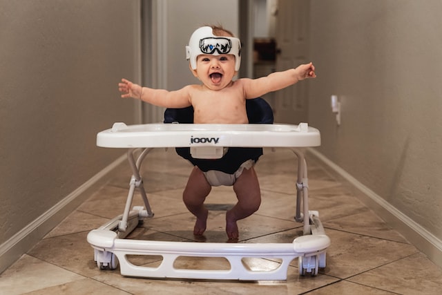 Wooden baby walker